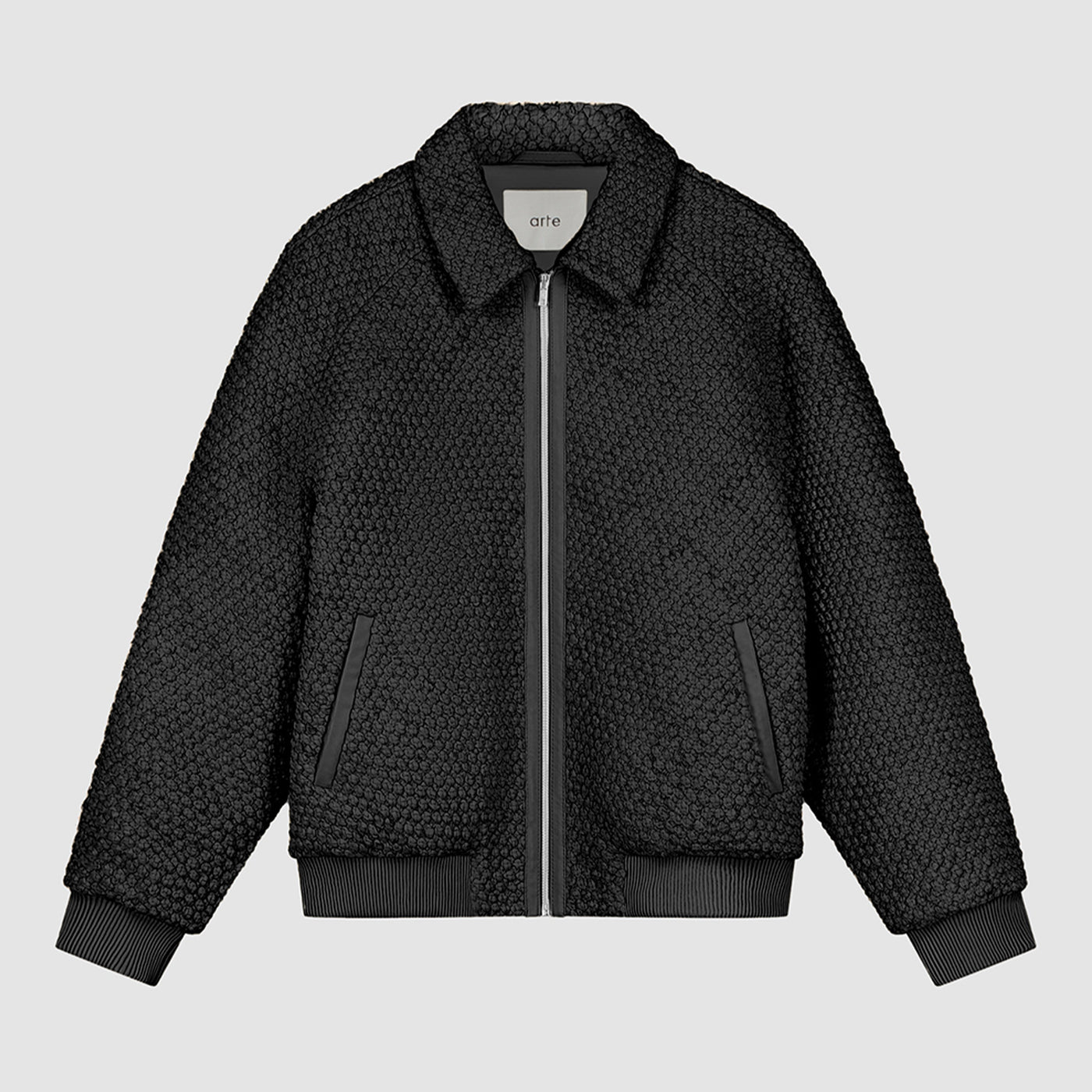 Leather Braided Jacket - Black