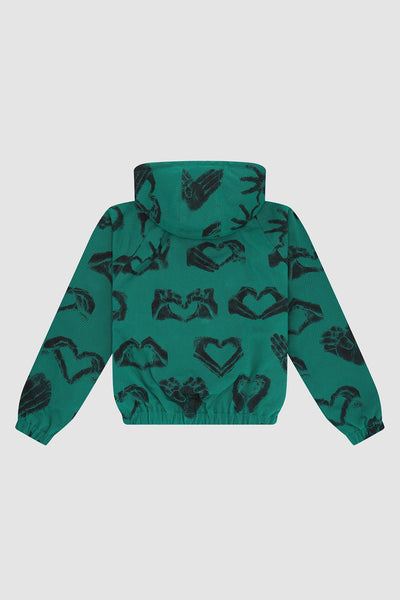 Hands Print Jacket - Green