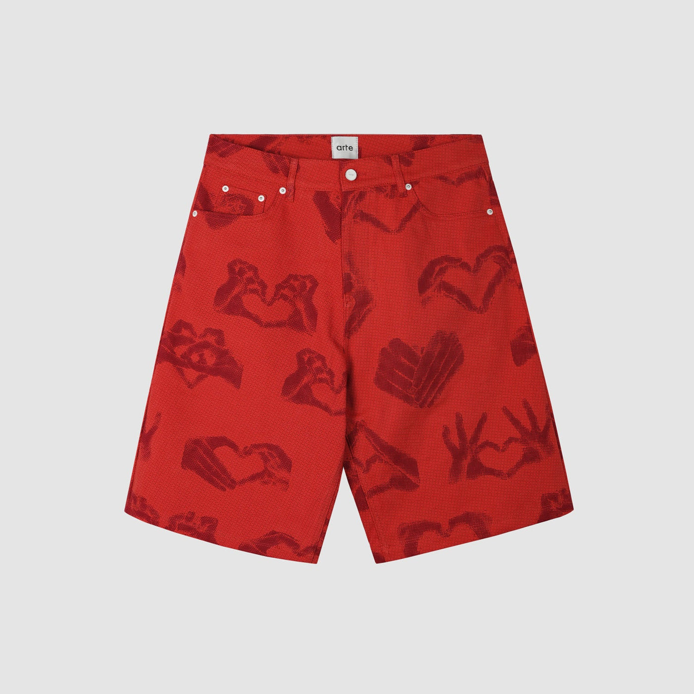 Hand Heart Shorts - Red