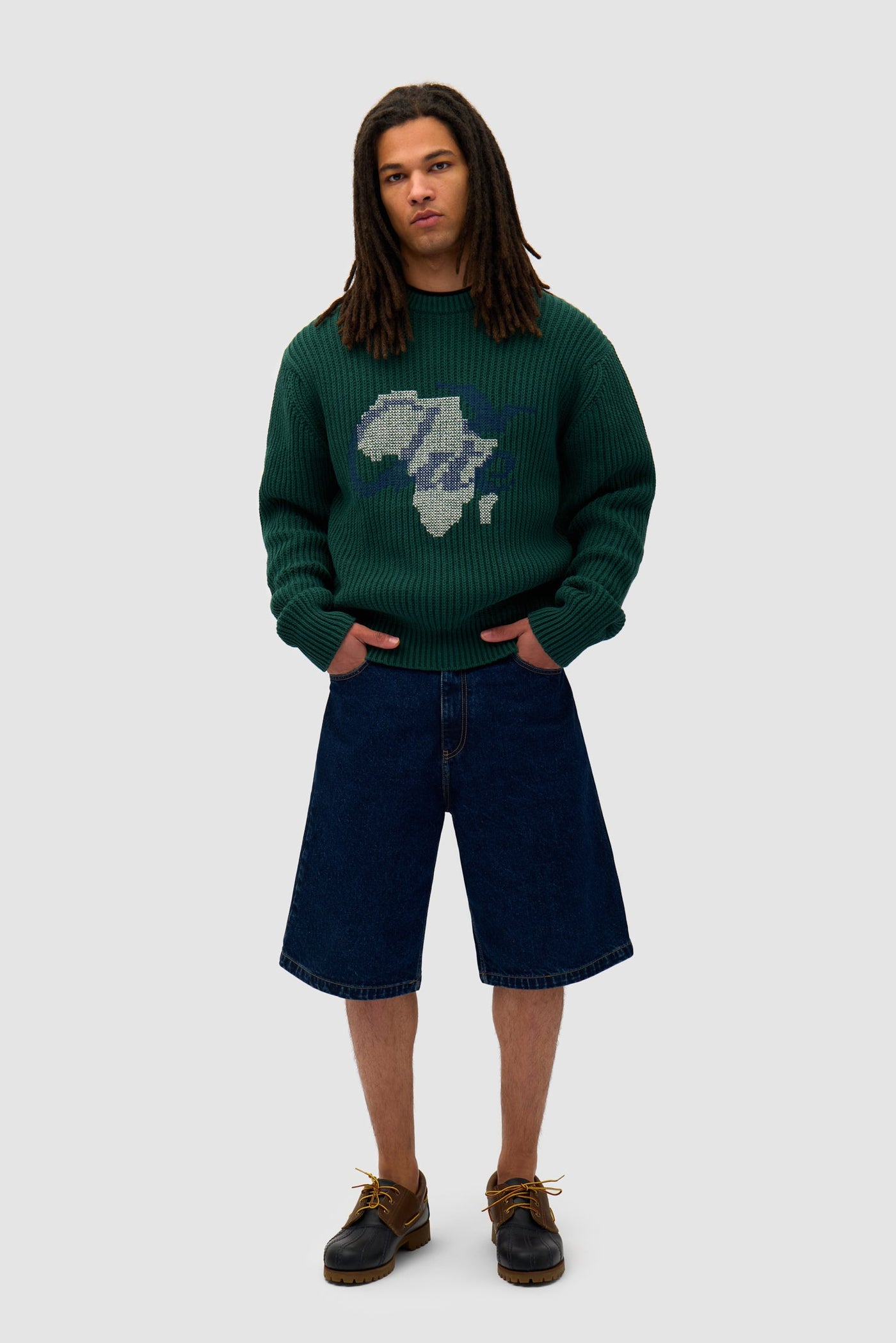 Cross Stitch Knit - Green