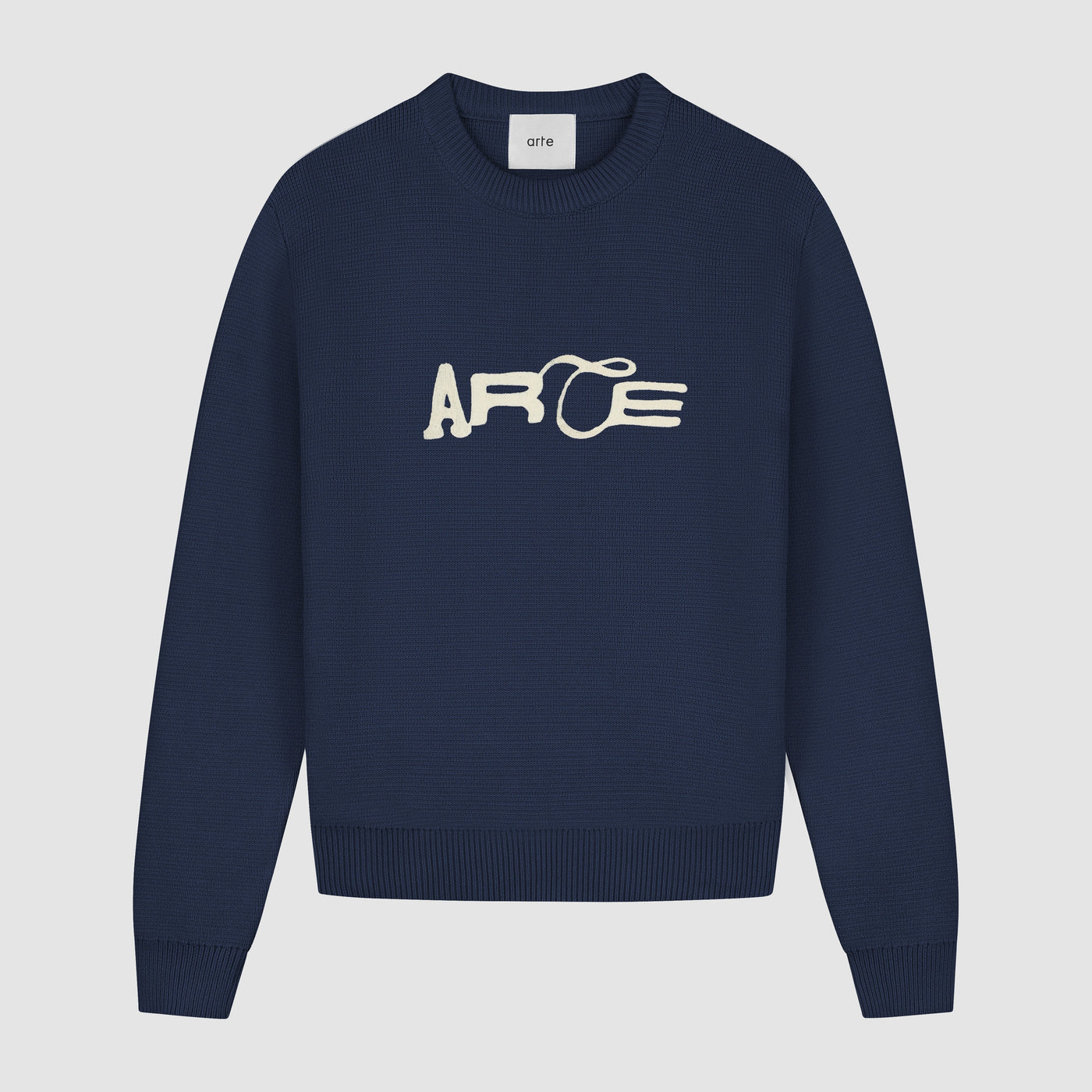 Logo Knit Sweater - Navy