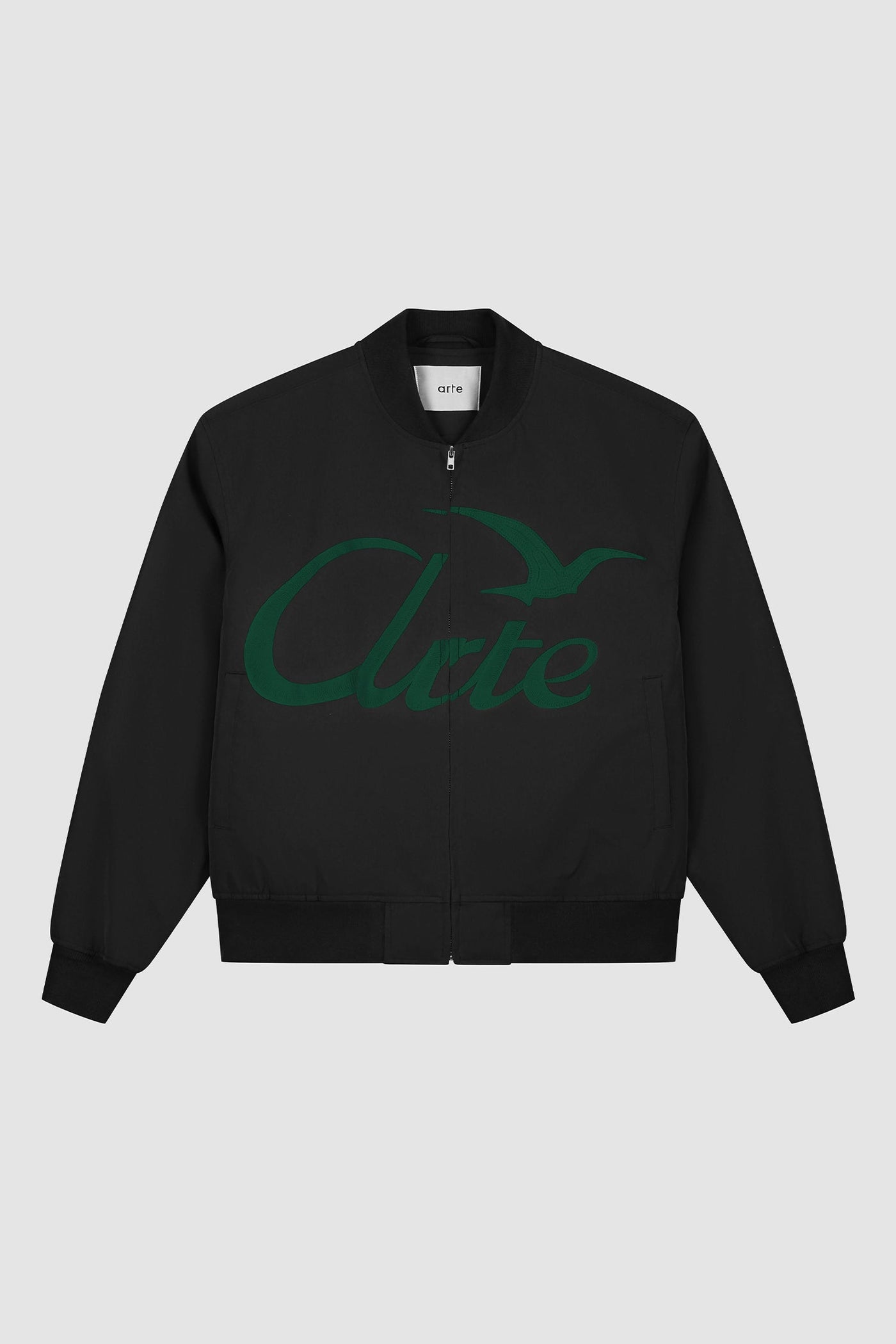 Logo Bird Bomber Jacket - Black