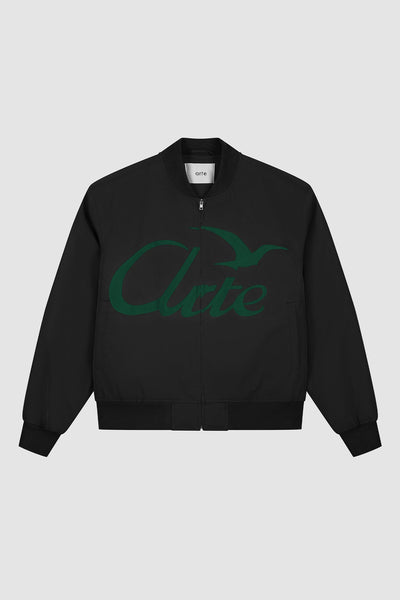 Logo Bird Bomber Jacket - Black
