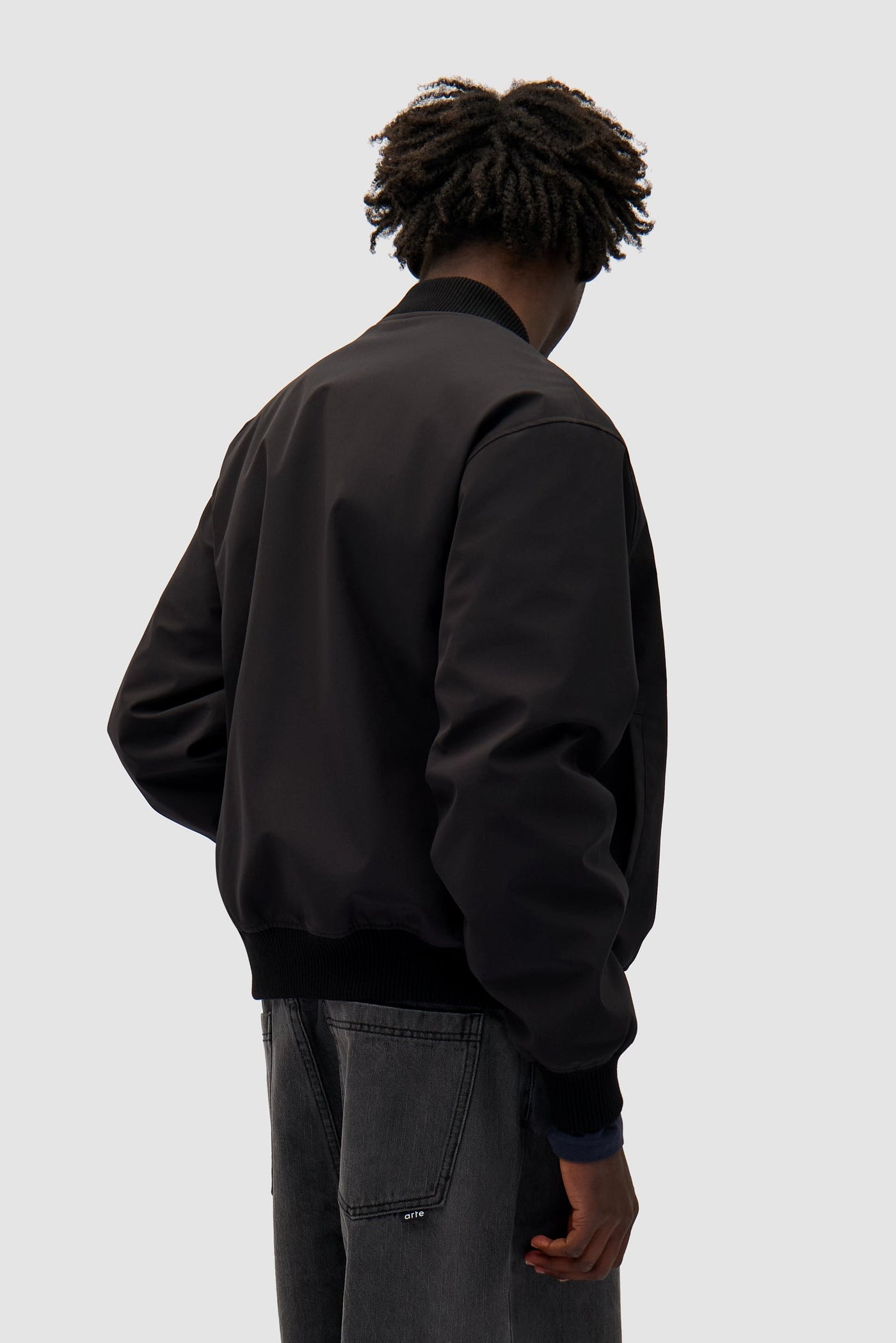 Logo Bird Bomber Jacket - Black