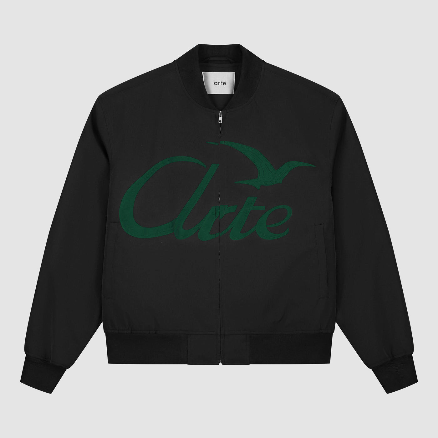Logo Bird Bomber Jacket - Black