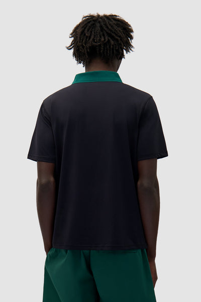 Logo Collar T-shirt - Black/Green