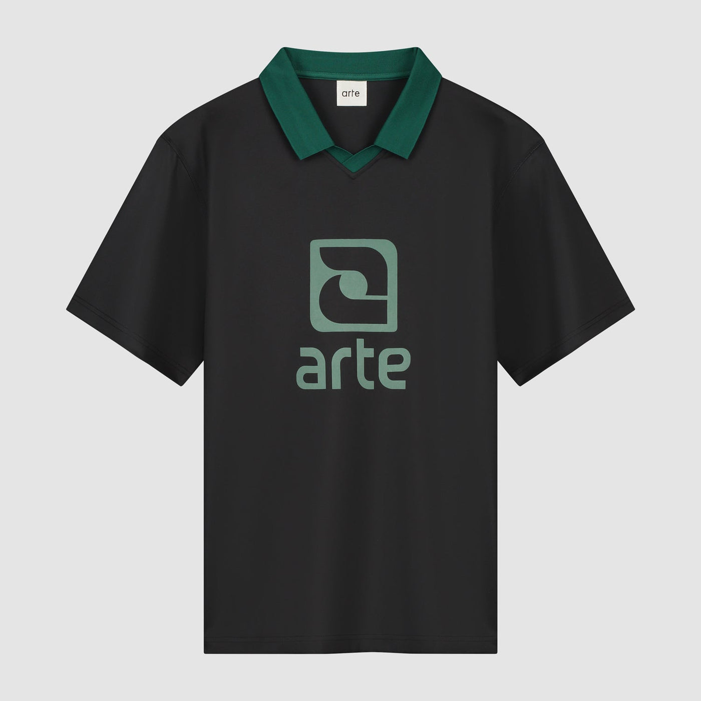 Logo Collar T-shirt - Black/Green