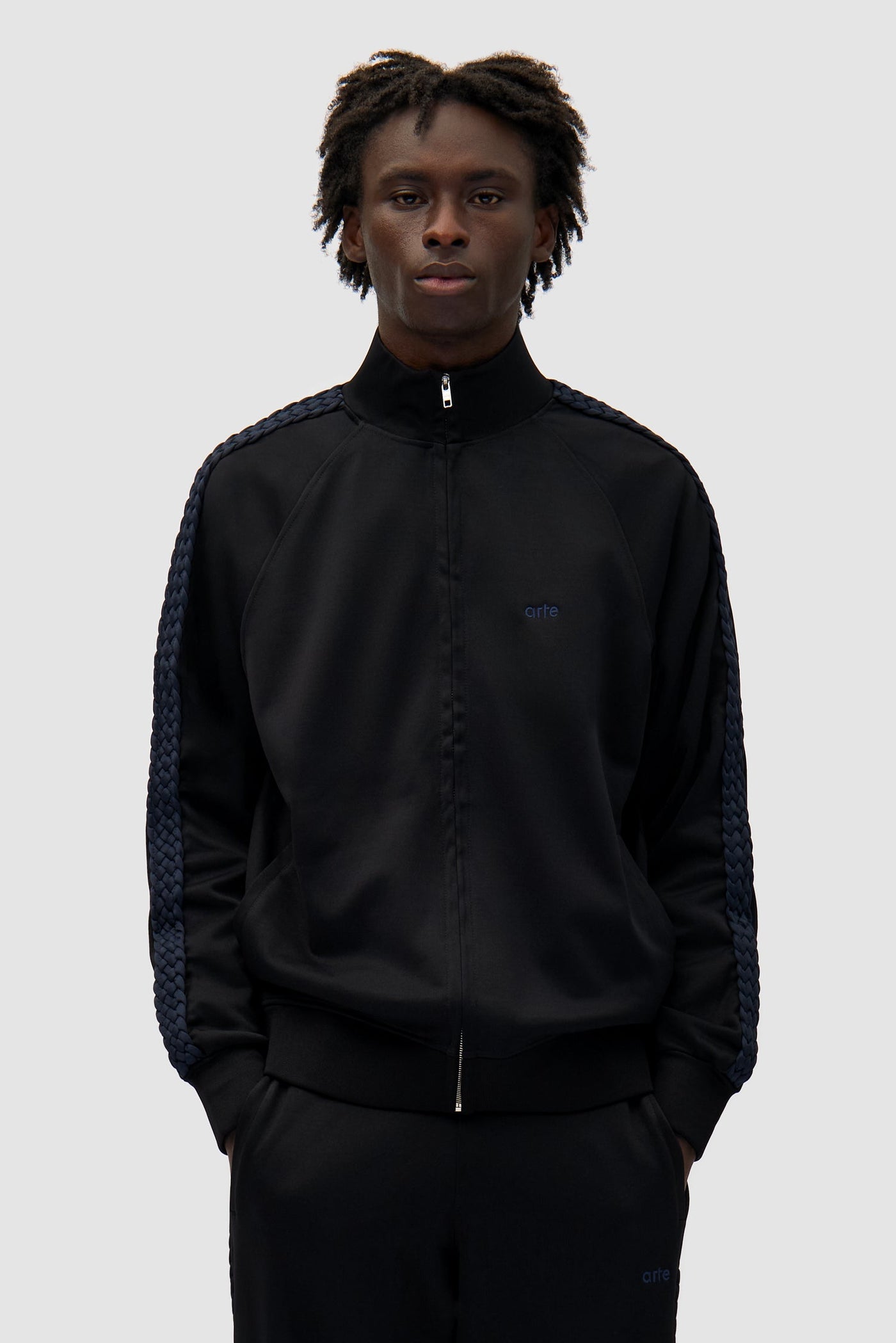 Braid Strip Jacket - Black