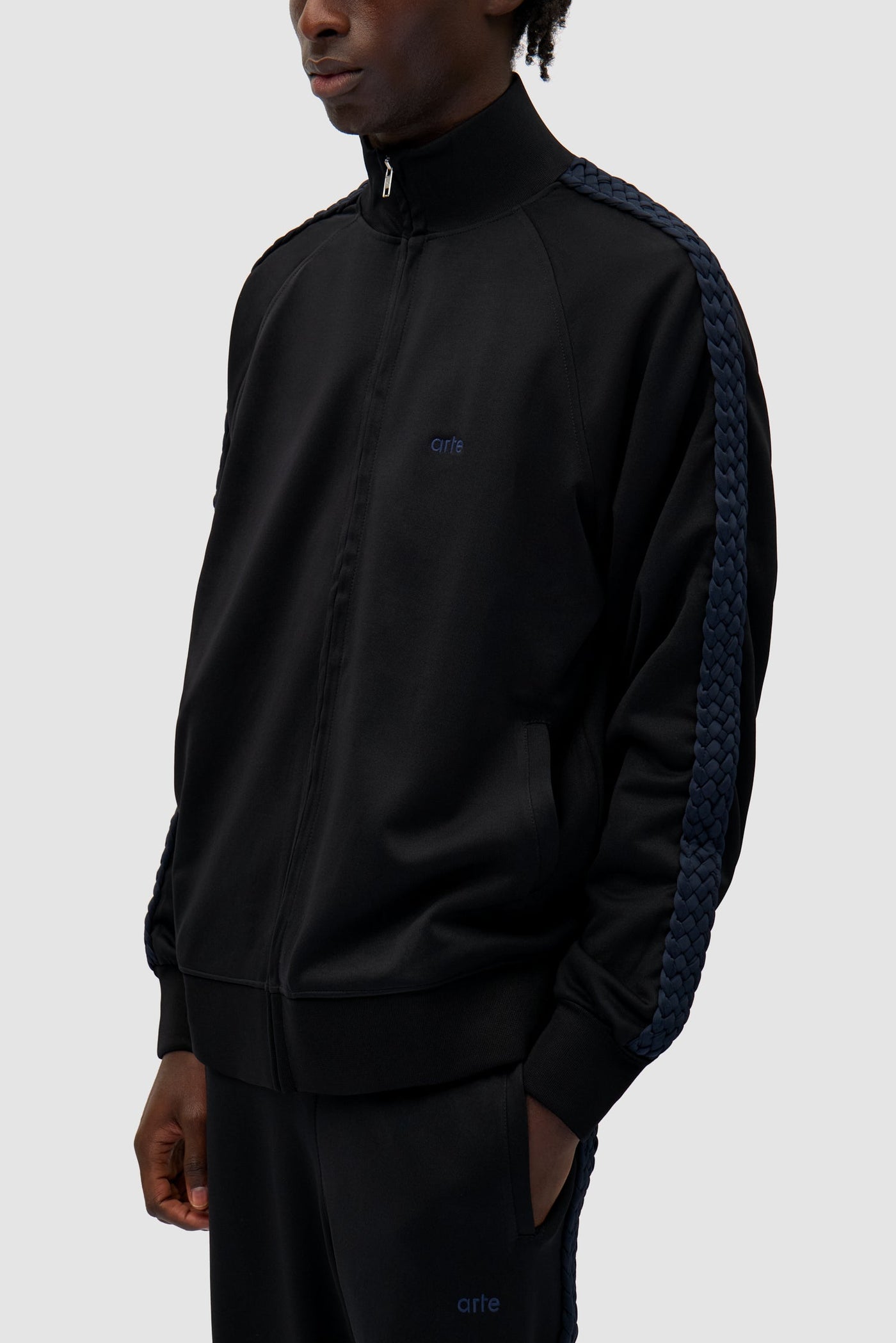 Braid Strip Jacket - Black