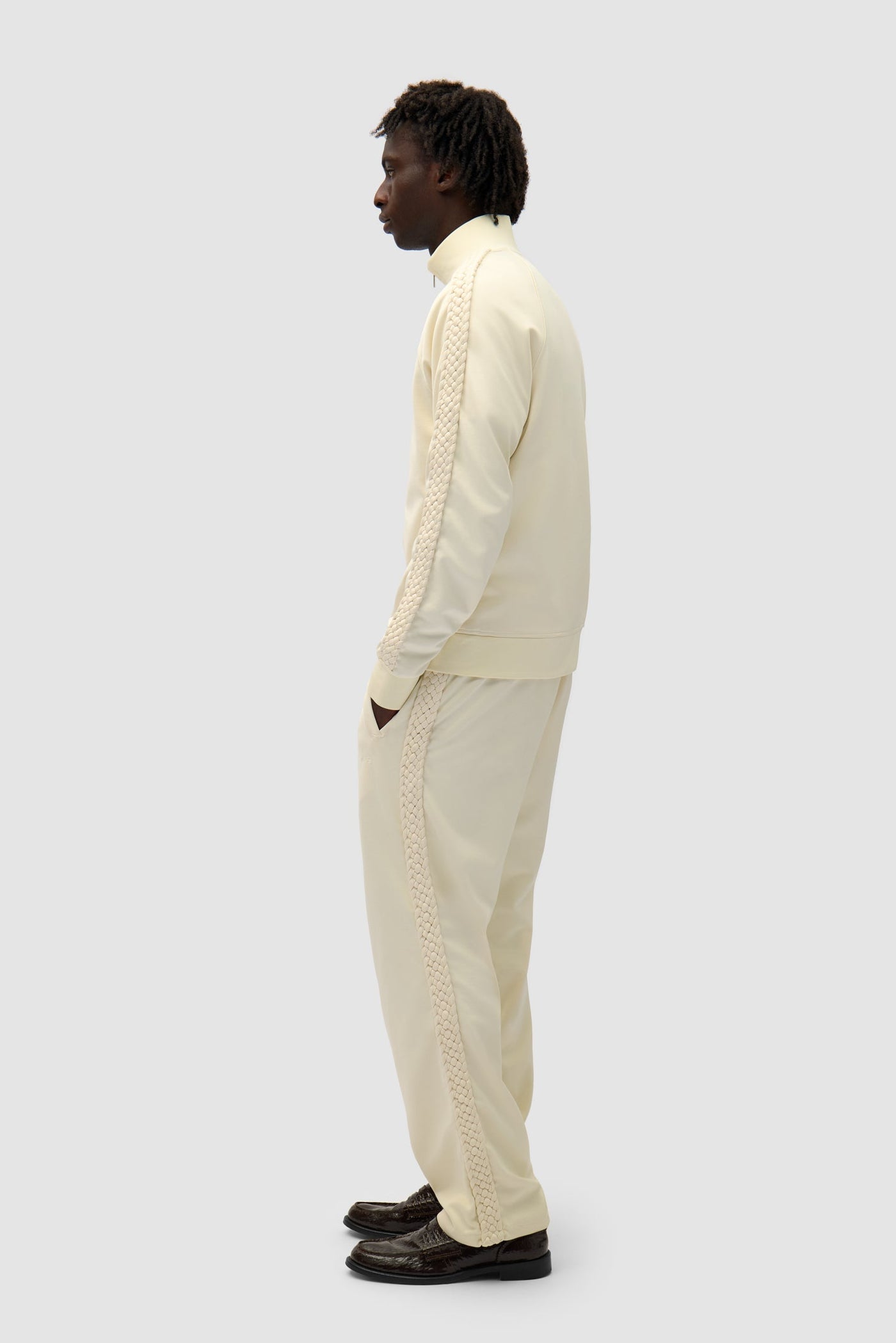 Braid Strip Jacket - Cream