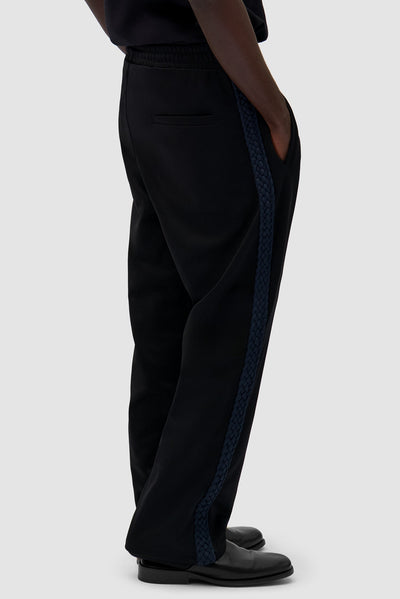 Braid Strip Pants - Black