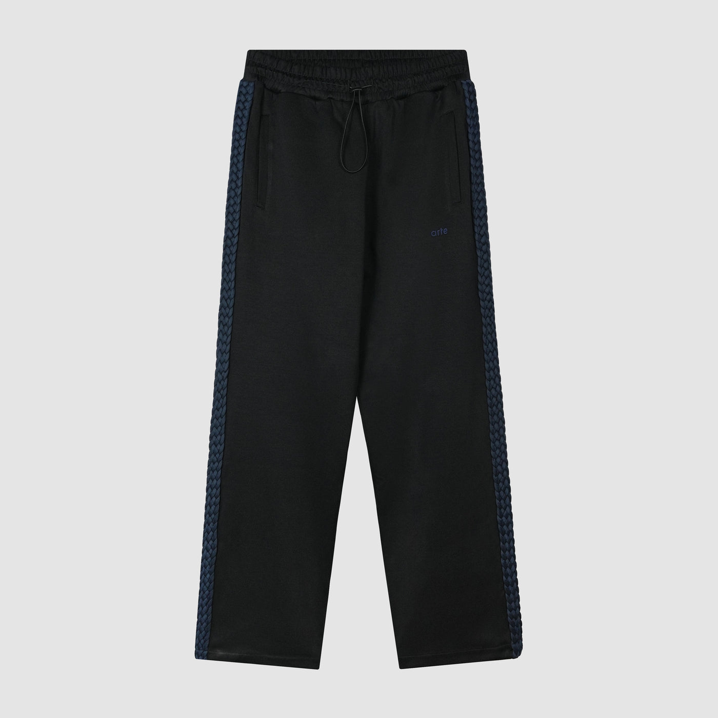 Braid Strip Pants - Black