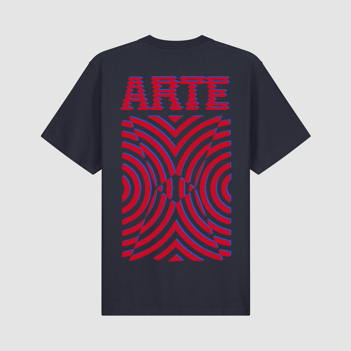 Mural Back Print T-shirt - Navy