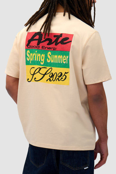 Multicolor Print T-shirt - Cream