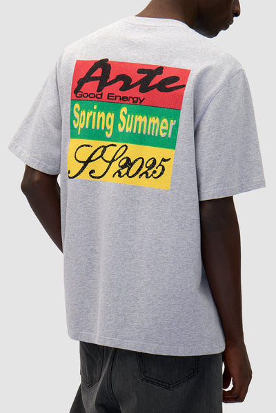 Multicolor Print T-shirt - Grey