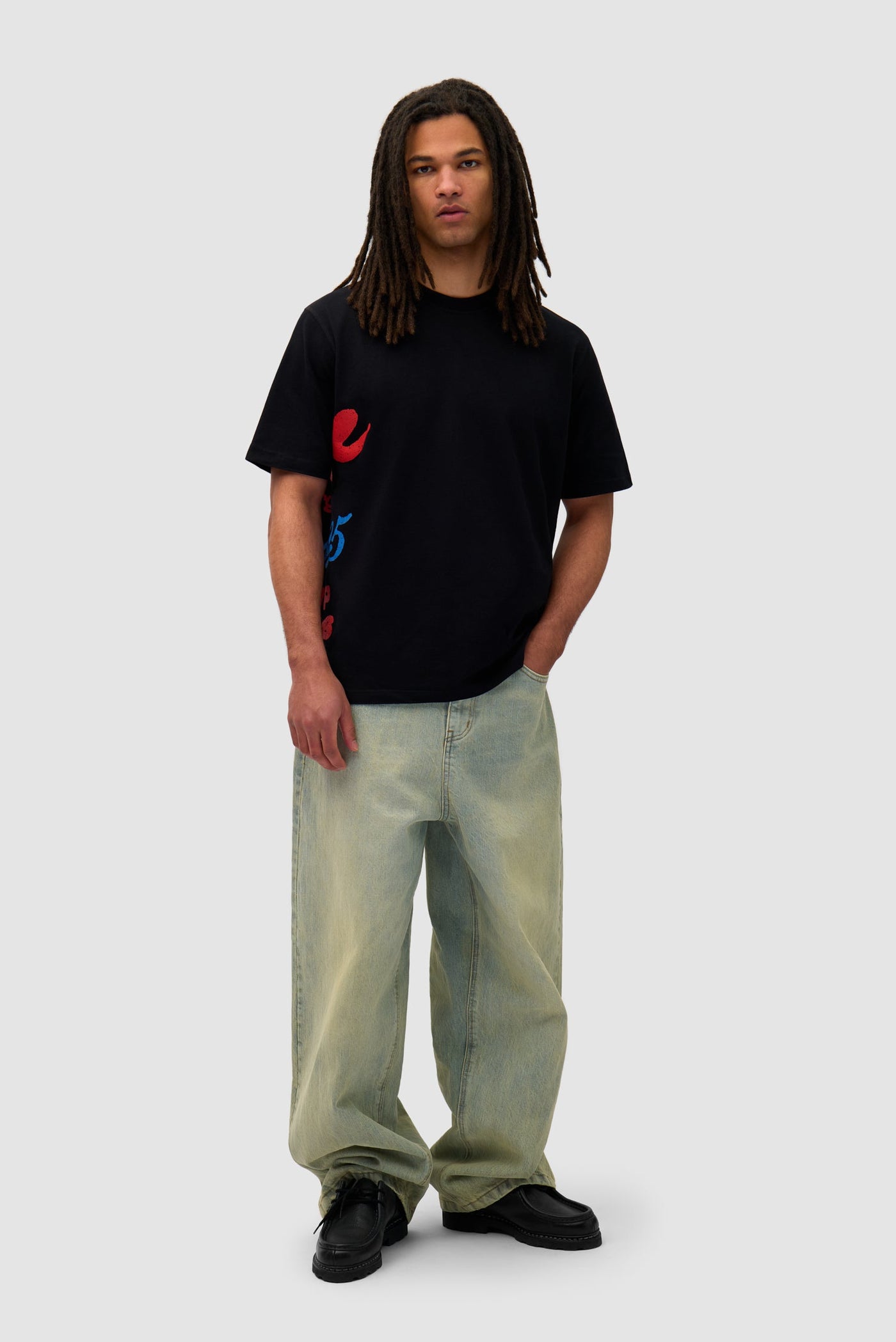 Side Print T-shirt - Black