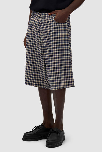 Plaid Short - Cream/Navy