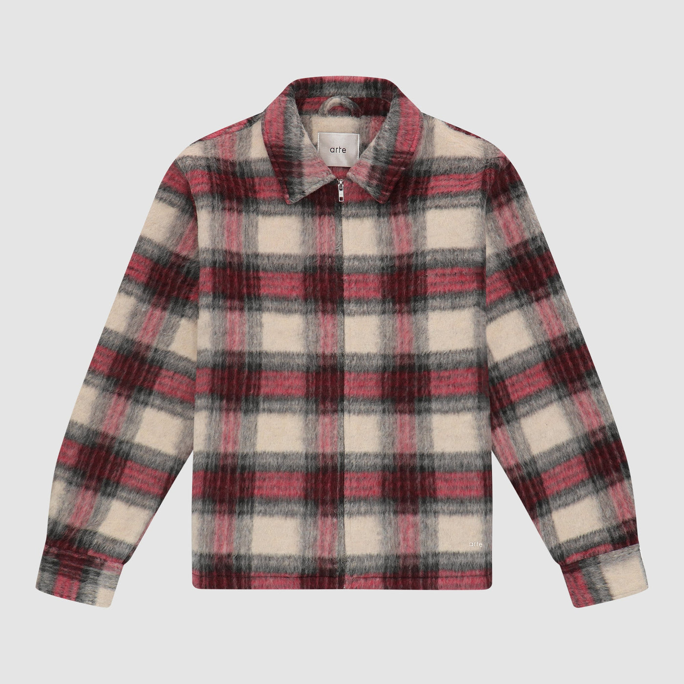 Plaid Zipper Shirt - Plaid