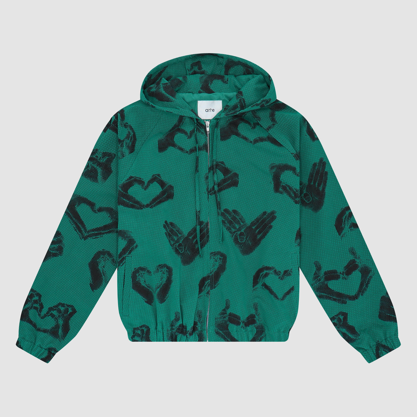 Hands Print Jacket - Green
