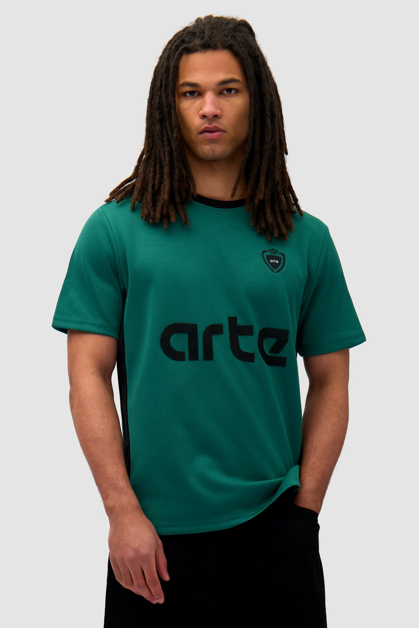 Footbal T-shirt - Green/Black