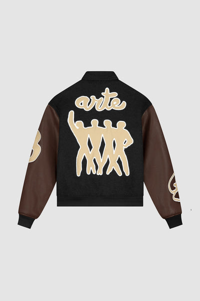 Varsity Jacket - Black/Brown