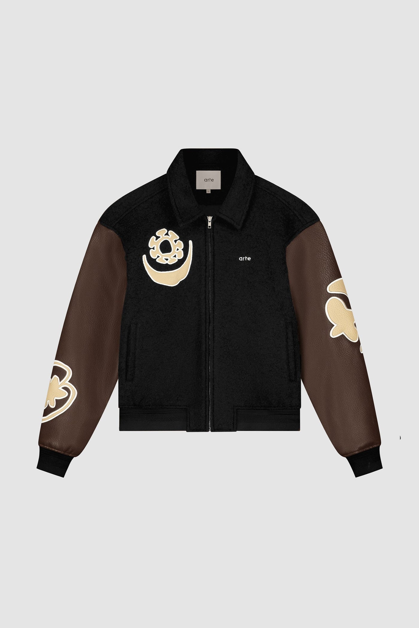 Varsity Jacket - Black/Brown