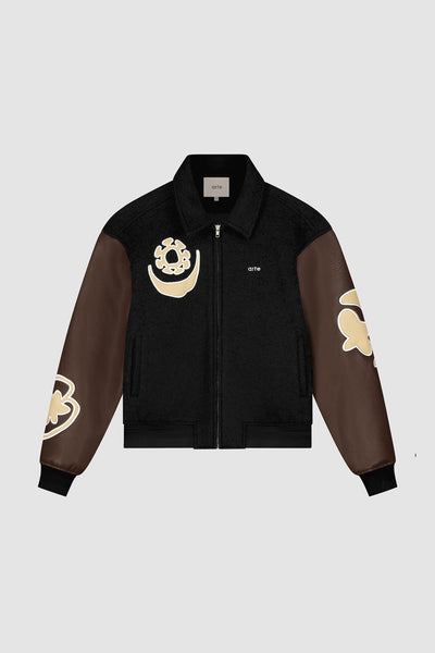 Varsity Jacket - Black/Brown