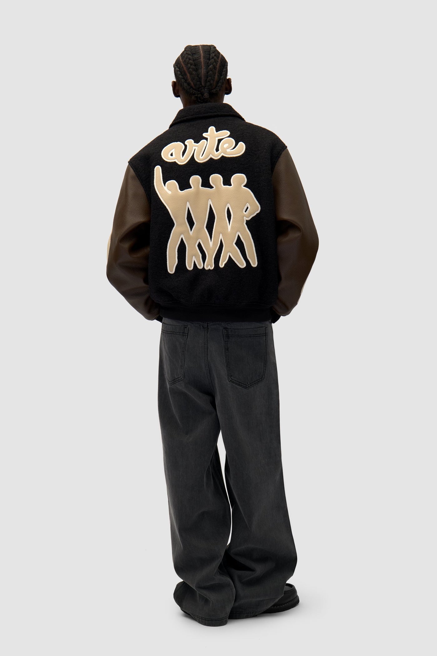 Varsity Jacket - Black/Brown