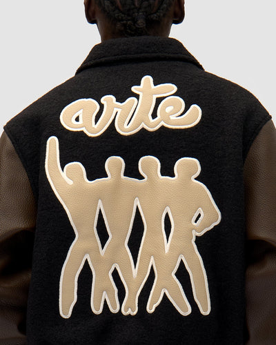 Varsity Jacket - Black/Brown