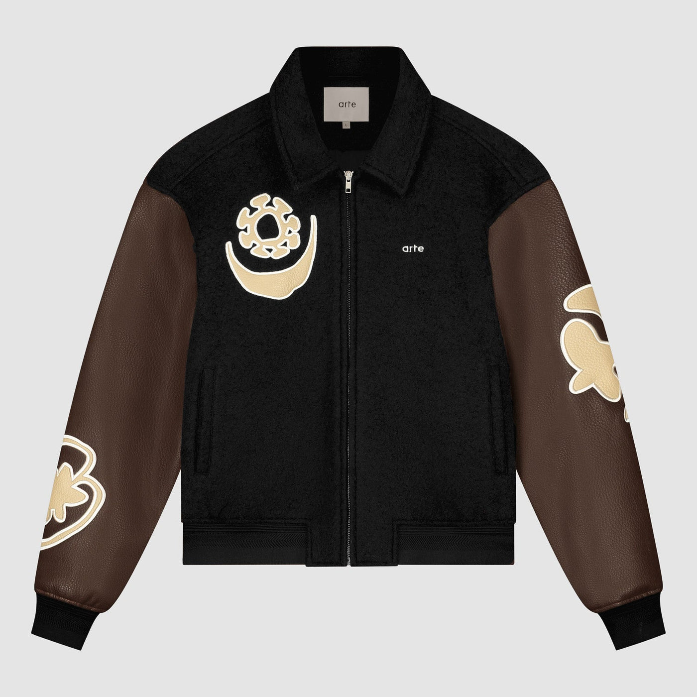 Varsity Jacket - Black/Brown
