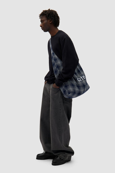 Square Fabric Bag - Navy
