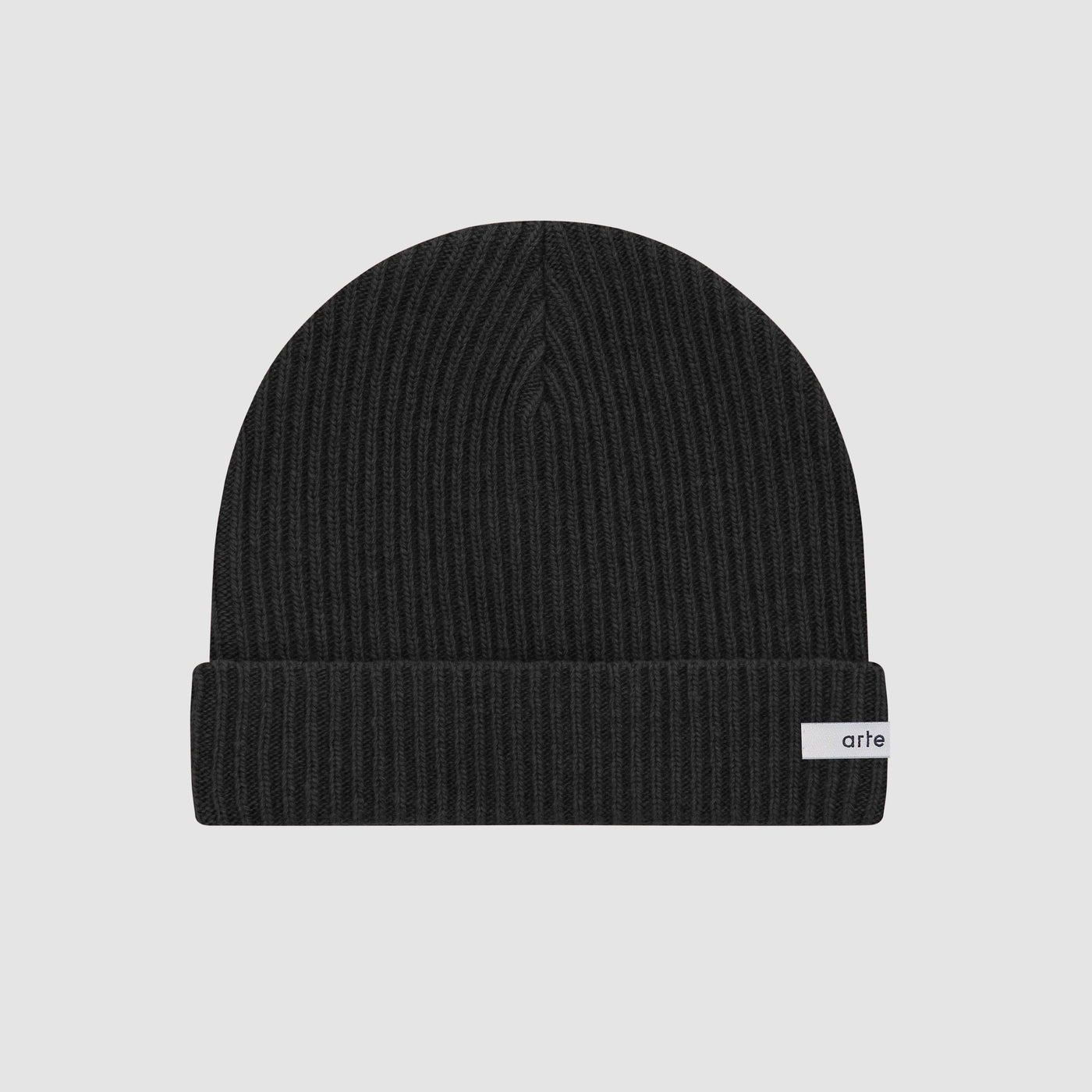 Logo Label Beanie - Black