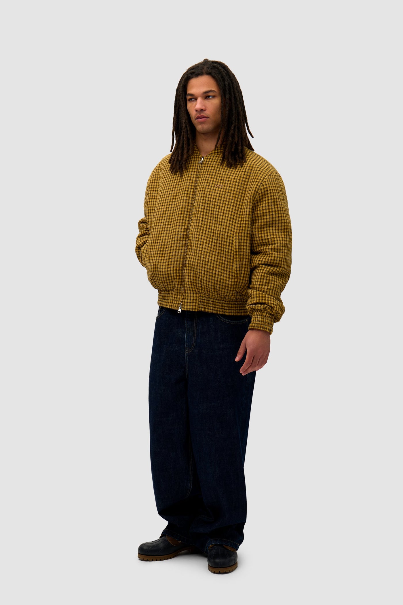 Reversible Nylon Jacket - Brown/Yellow