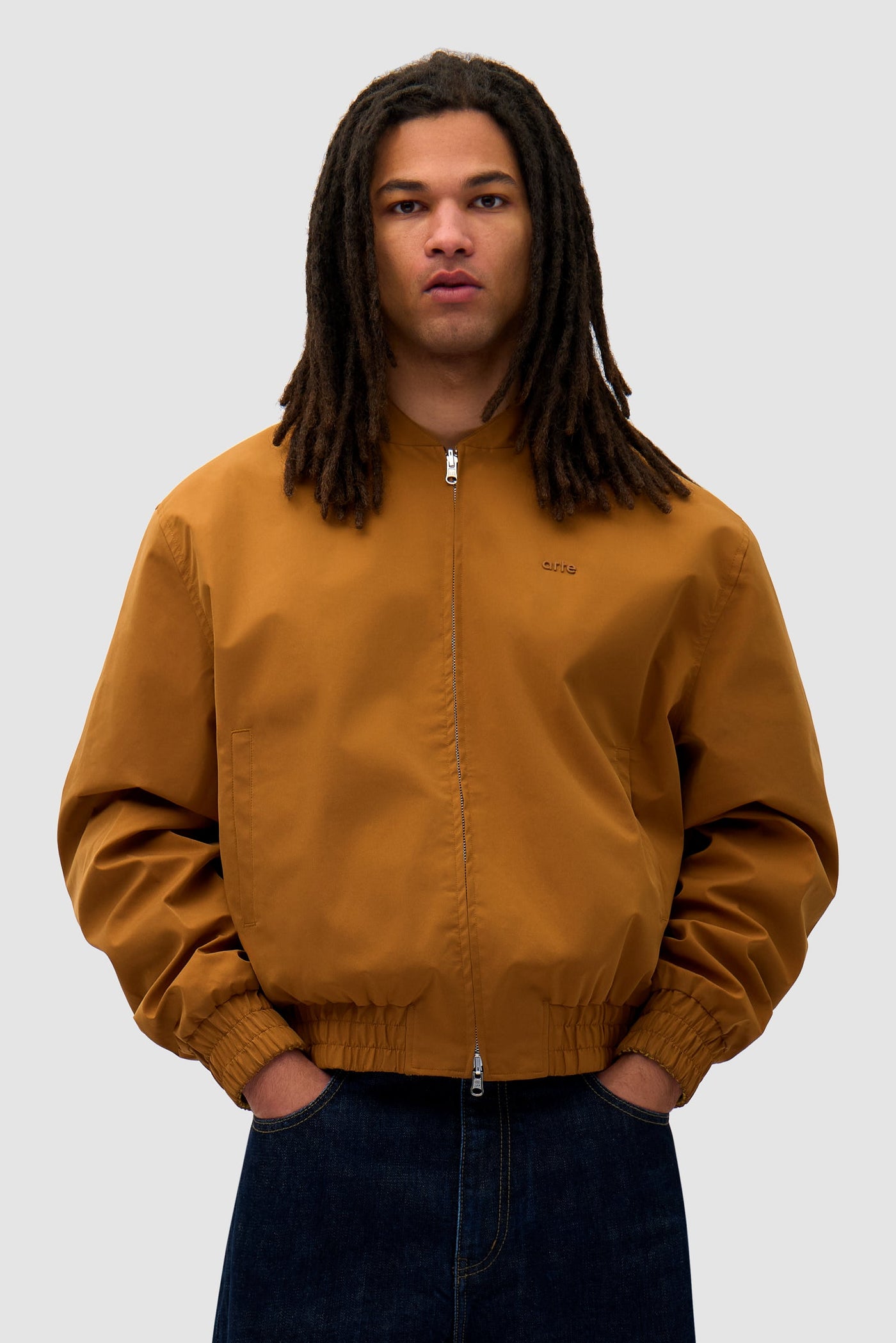 Reversible Nylon Jacket - Brown/Yellow
