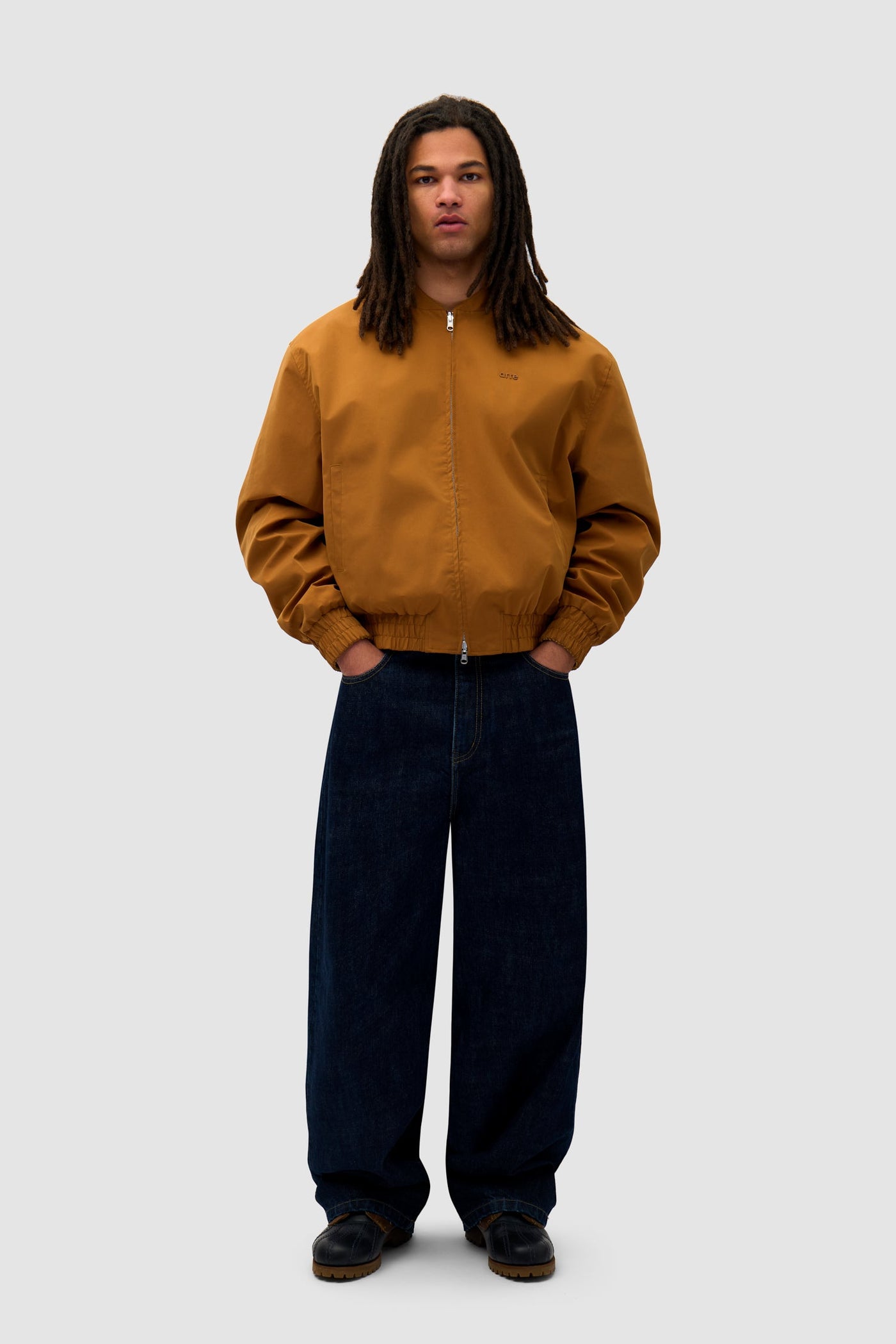 Reversible Nylon Jacket - Brown/Yellow