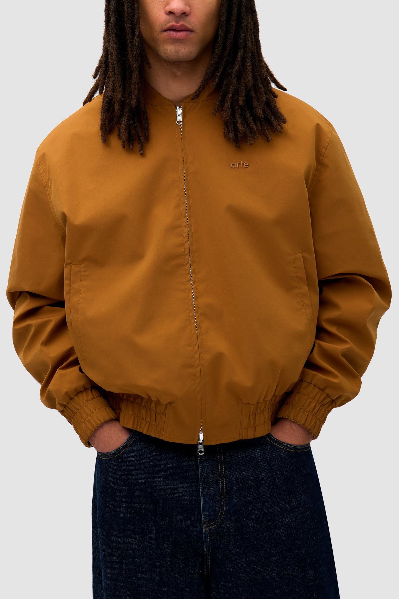 Reversible Nylon Jacket - Brown/Yellow