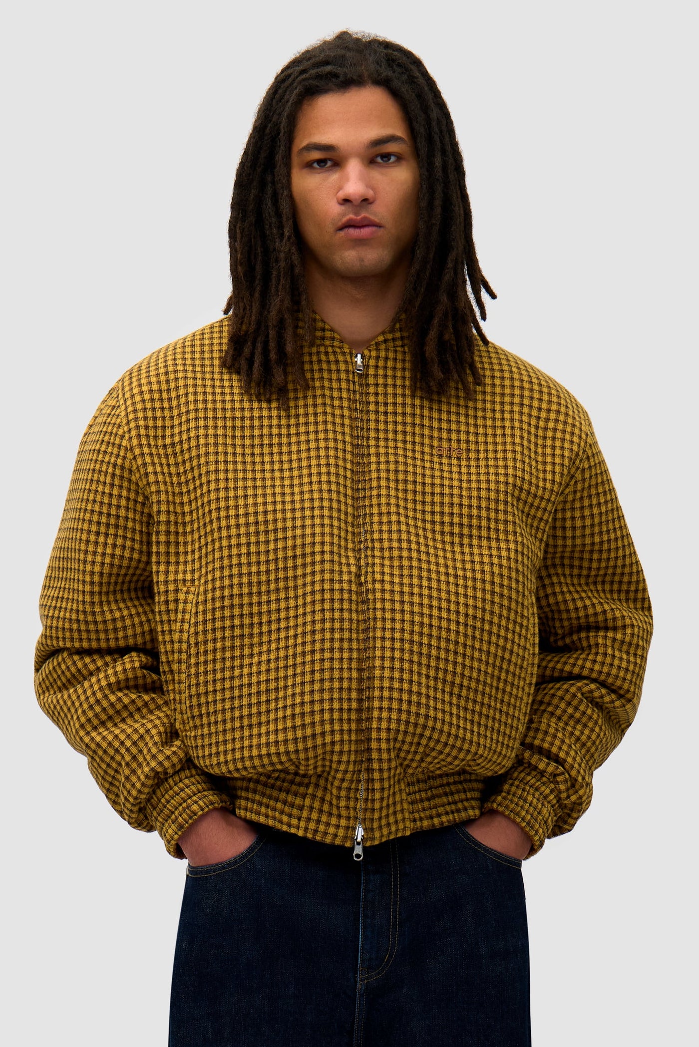 Reversible Nylon Jacket - Brown/Yellow