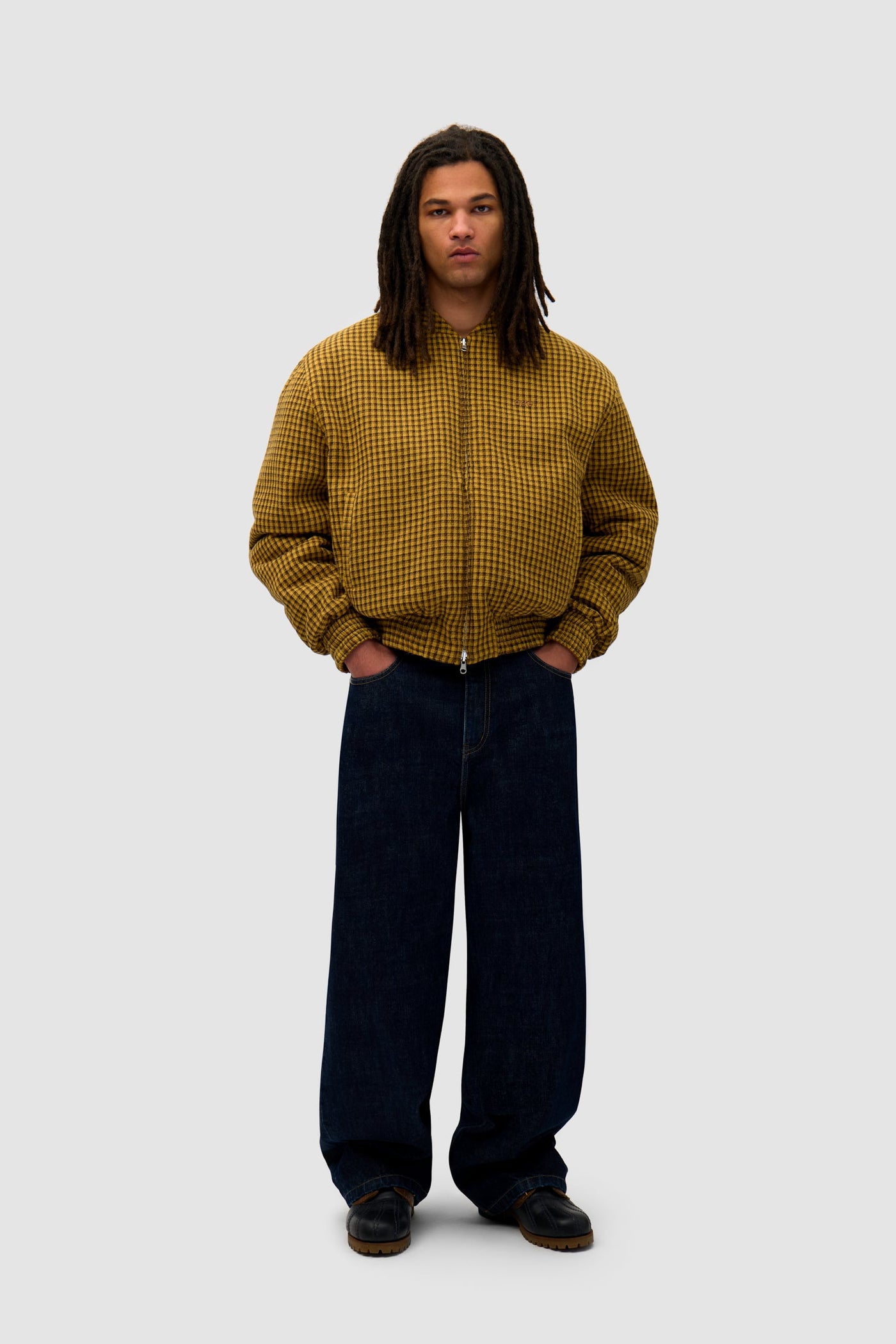 Reversible Nylon Jacket - Brown/Yellow