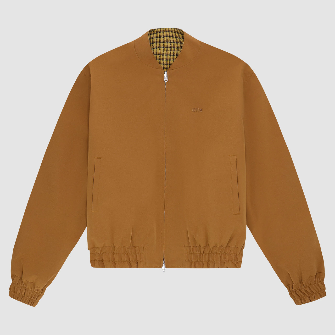 Reversible Nylon Jacket - Brown/Yellow