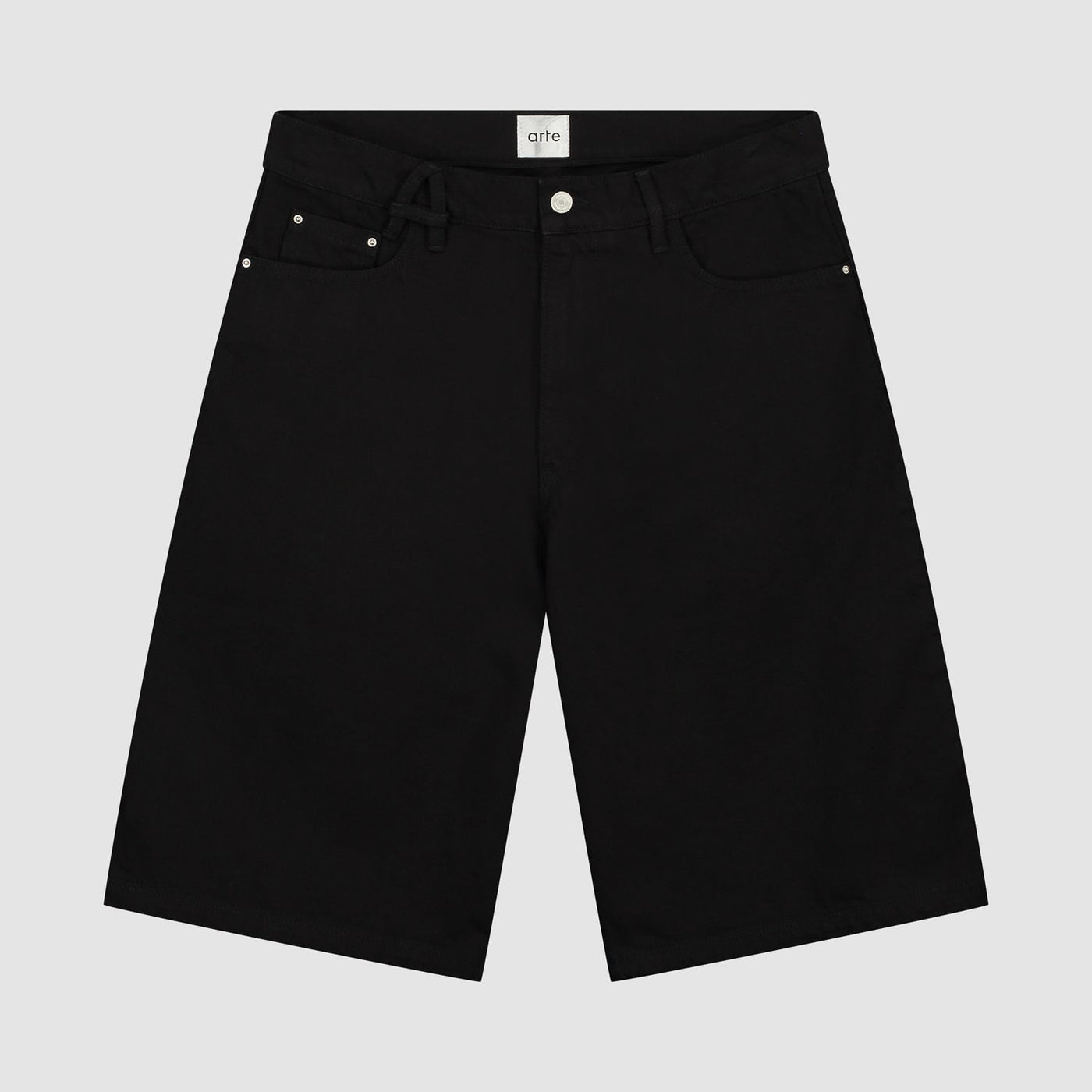Belt Detail Shorts - Black