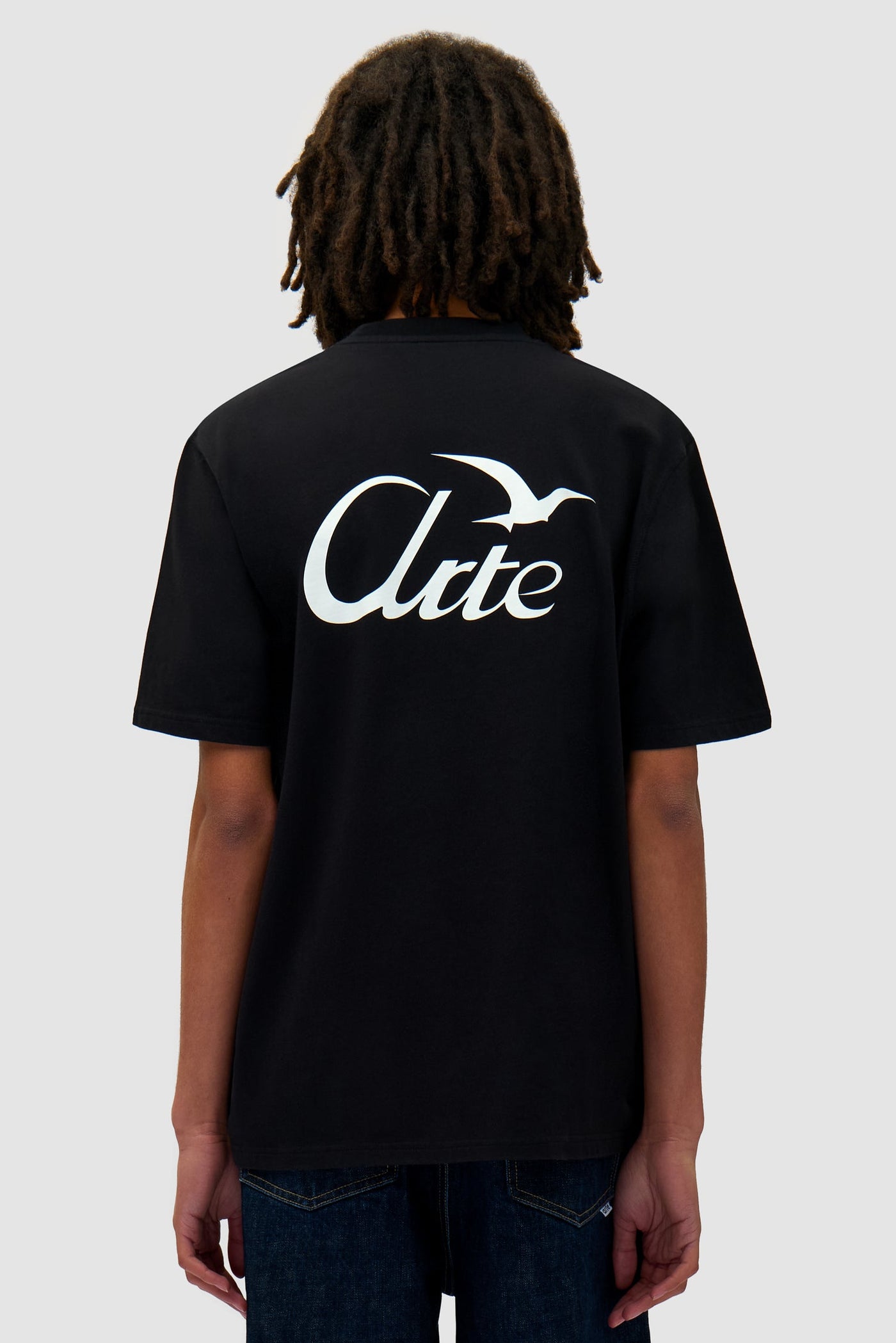 Bird Print T-shirt - Black