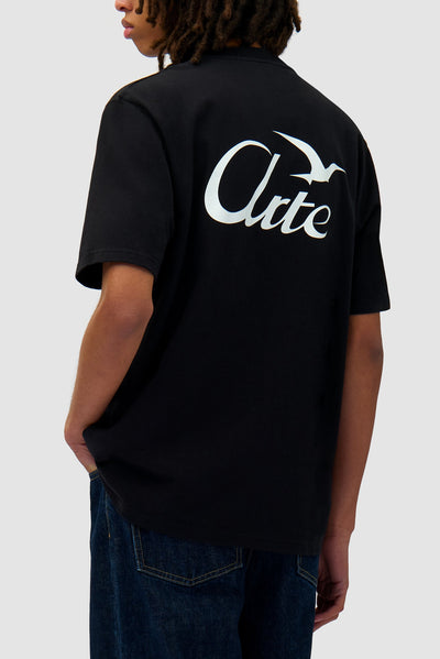 Bird Print T-shirt - Black