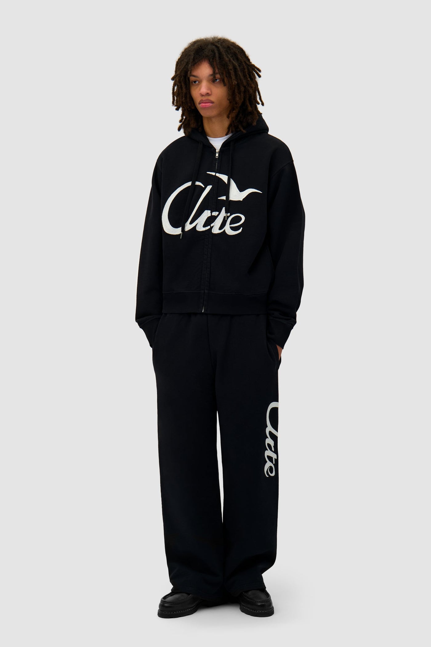 Zipper Hoodie - Black