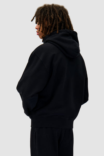 Zipper Hoodie - Black