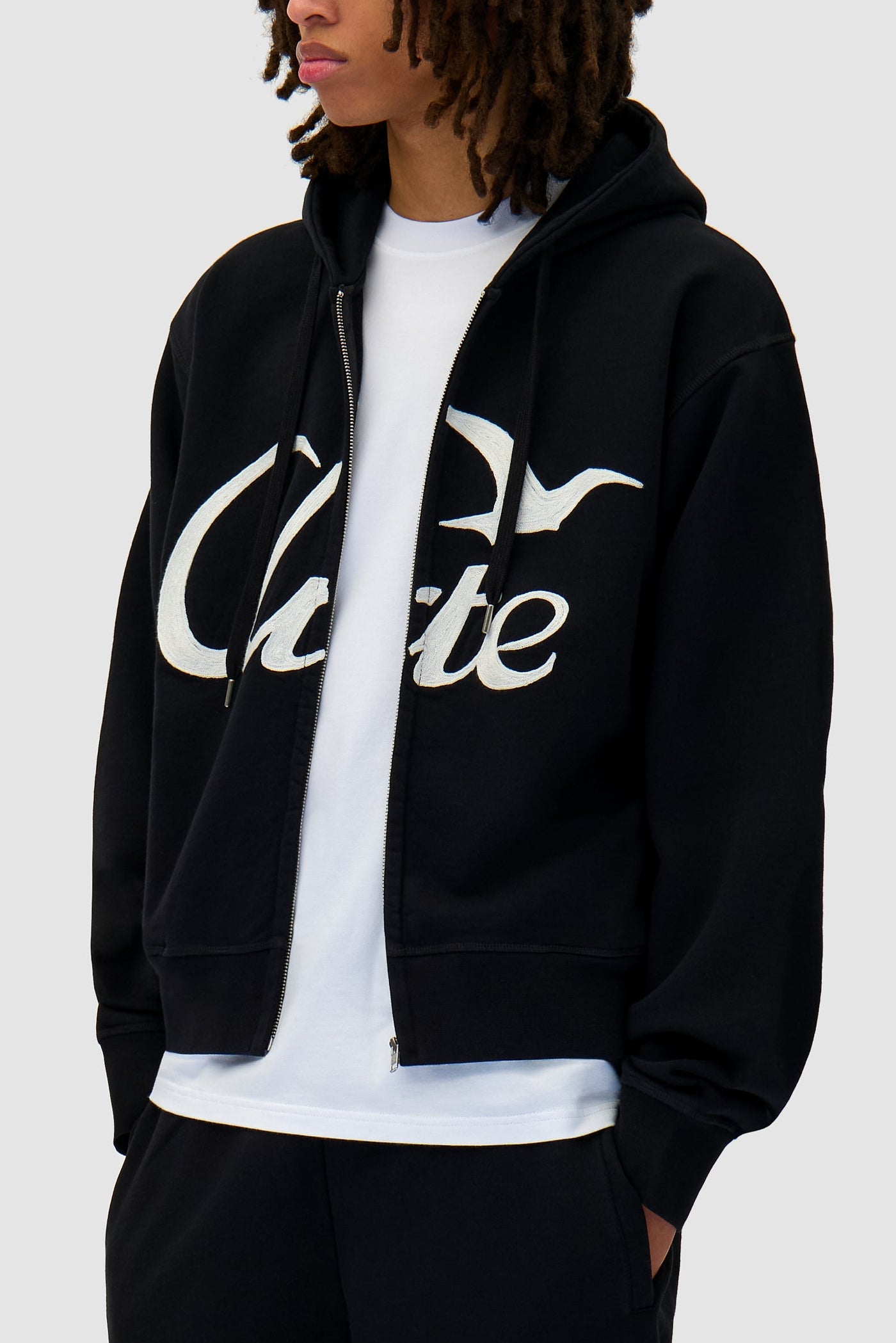Zipper Hoodie - Black