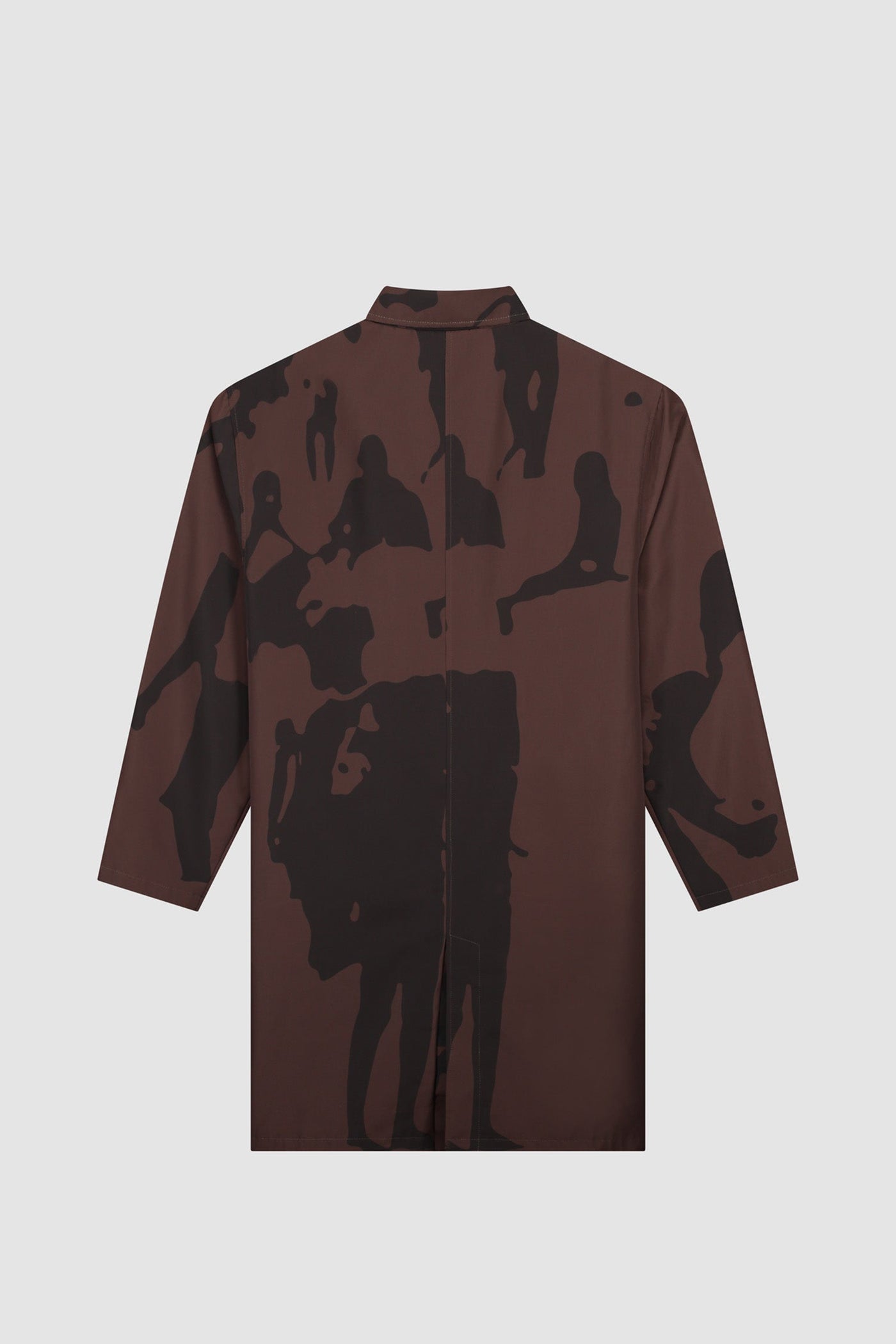Printed People Brown Coat - Brown/Black