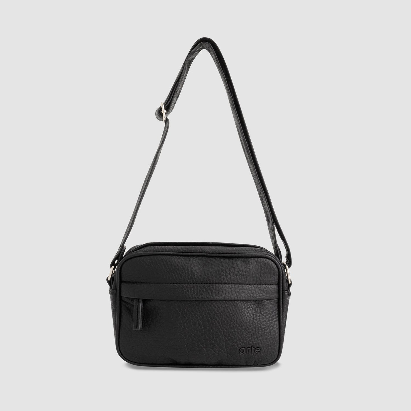 Texture Leather Bag - Black