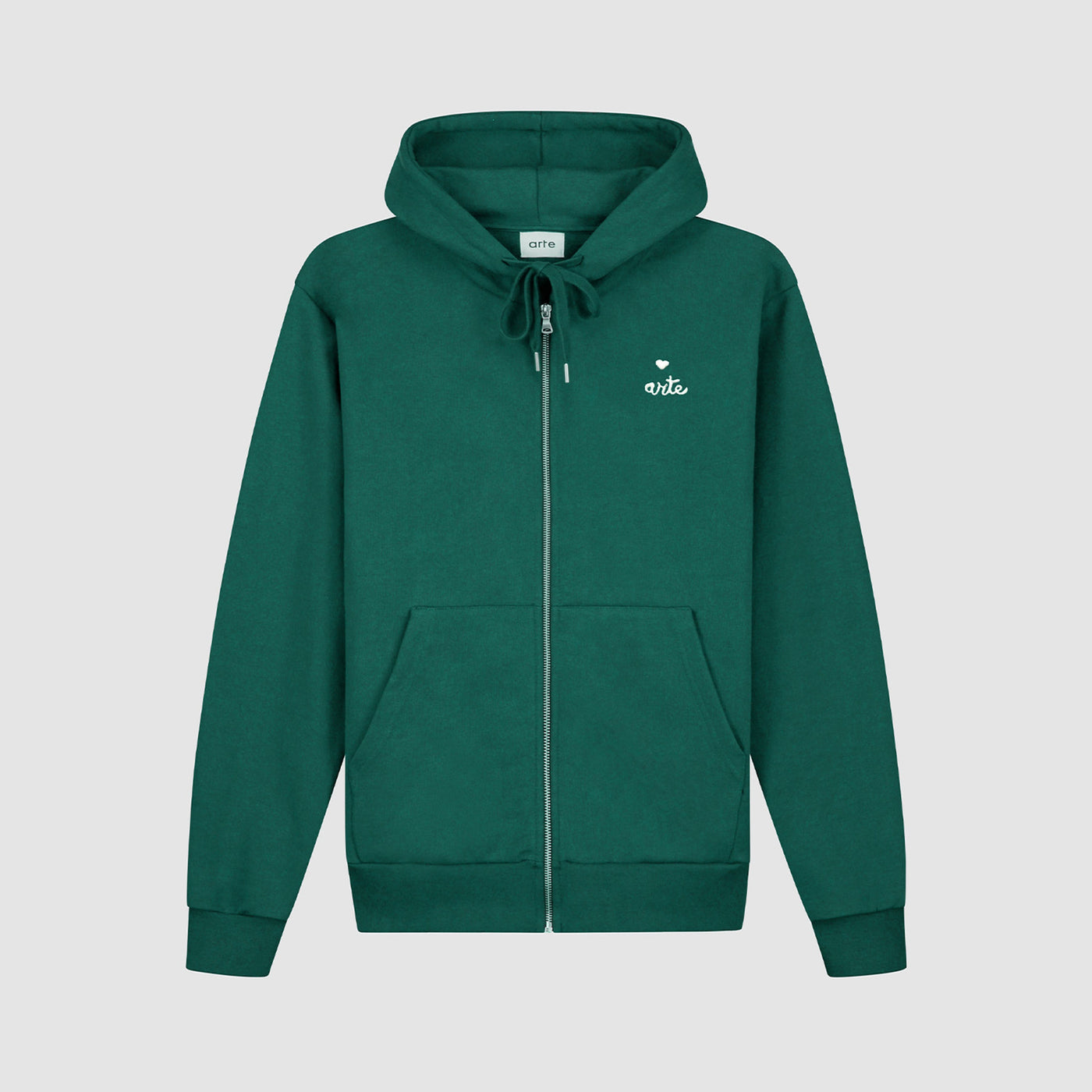 Heart Zip Hoodie - Green