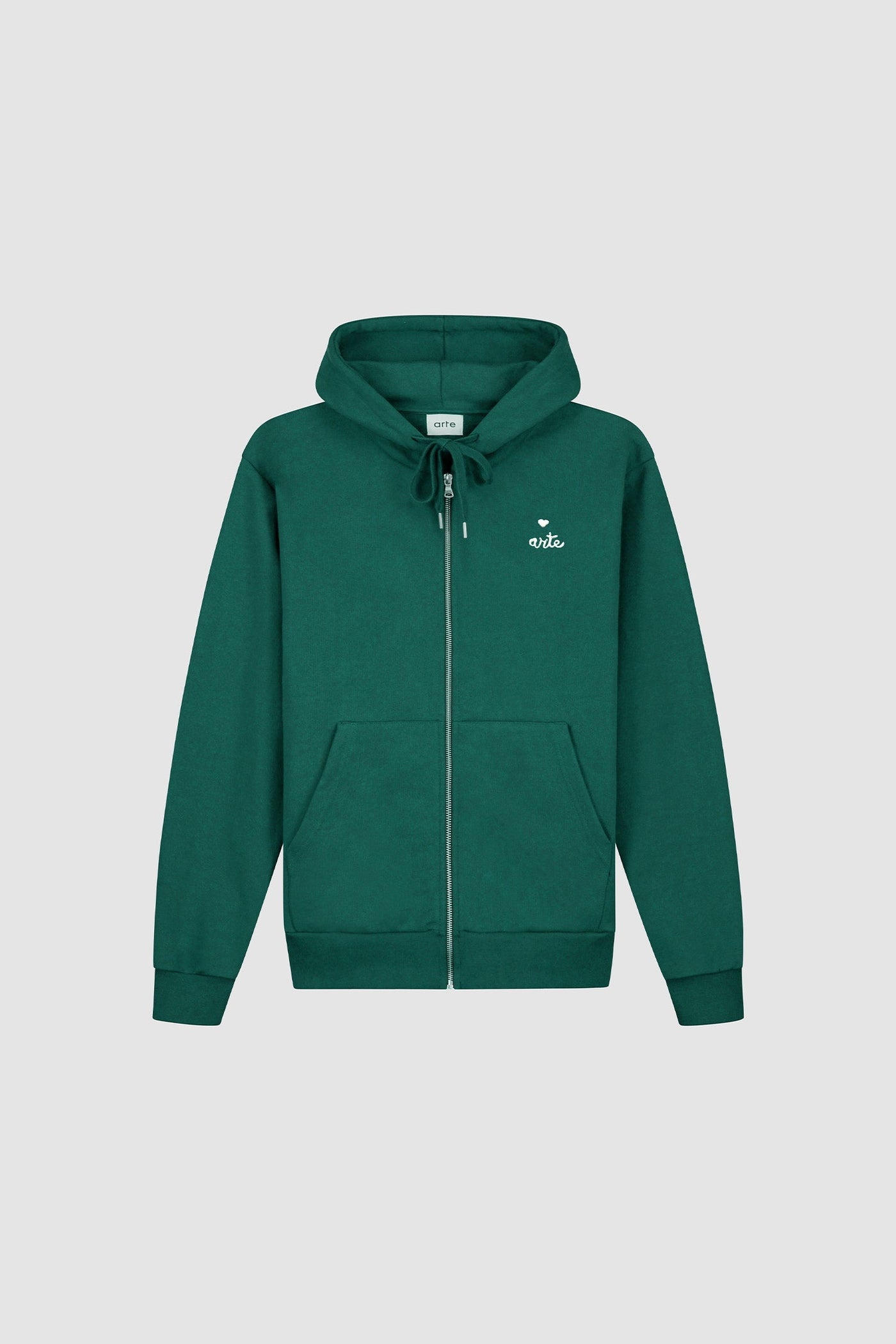 Heart Zip Hoodie - Green